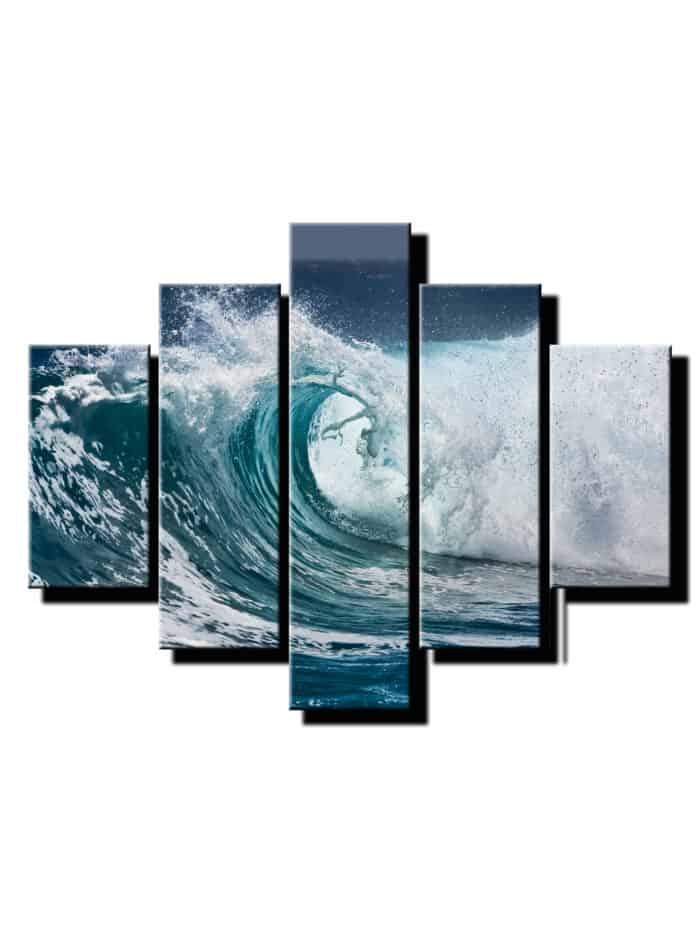 5 dielny obraz morske vlny-Viac dielny obraz-moderne obrazy na stenu