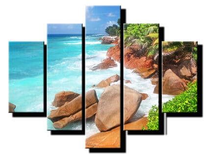 5 dielny obraz morský breh-Viac dielny obraz-moderne obrazy na stenu
