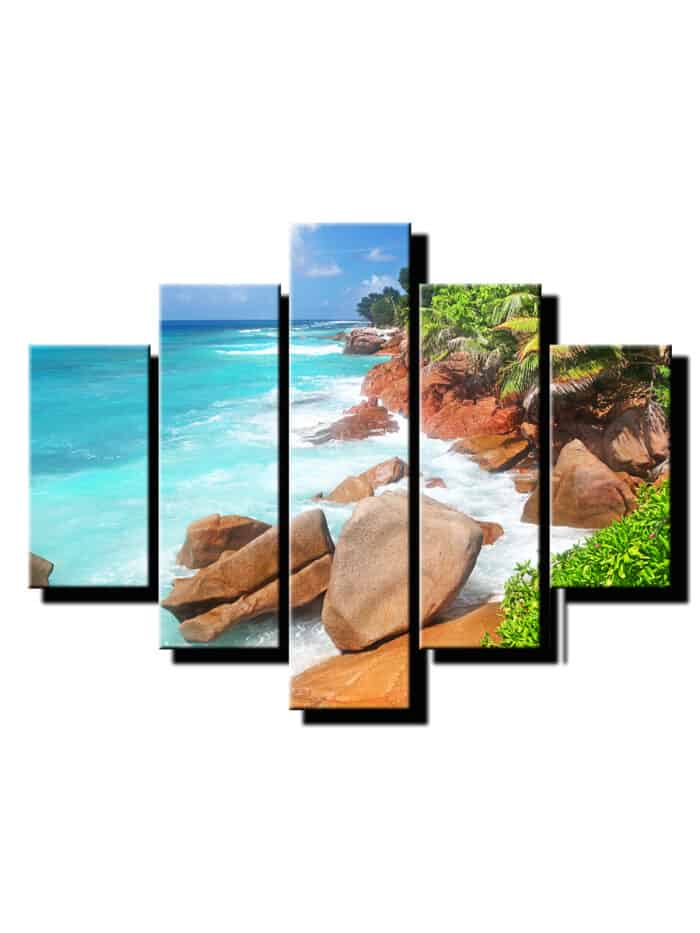 5 dielny obraz morský breh-Viac dielny obraz-moderne obrazy na stenu