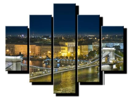 5 dielny obraz most cez rieku-Viac dielny obraz-Moderne obrazy na stenu-Obraz na stenu