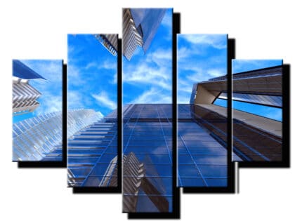 5 dielny obraz mrakodrap s podhladu-Viac dielny obraz-Moderne obrazy na stenu-Obraz na stenu