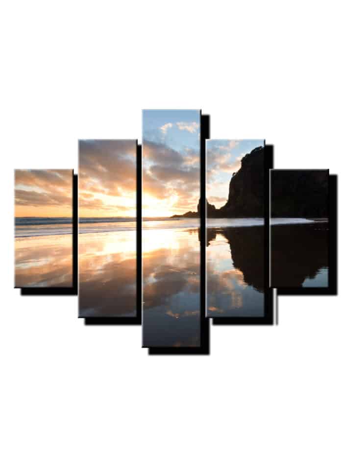 5 dielny obraz mraky pri zapade slnka-Viac dielny obraz-moderne obrazy na stenu