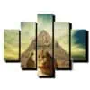 5 dielny obraz na stenu sfinga s piramidou-Viac dielny obraz-Moderne obrazy na stenu-Obraz na stenu