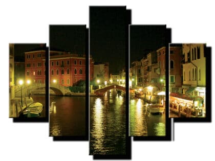 5 dielny obraz nočný život v benátkách-Viac dielny obraz-moderne obrazy na stenu