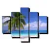 5 dielny obraz ocean s palmou-Viac dielny obraz-moderne obrazy na stenu