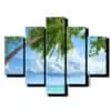 5 dielny obraz ocean s palmou-Viac dielny obraz-moderne obrazy na stenu