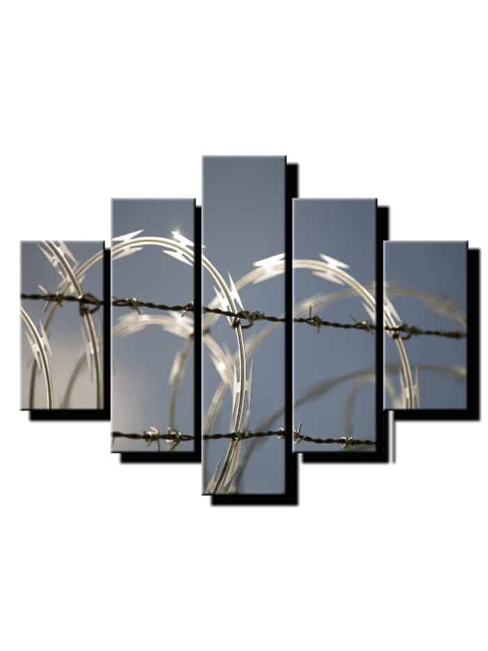 5 dielny obraz ostnaty drot detail-Viac dielny obraz-moderne obrazy na stenu