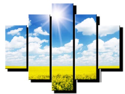 5 dielny obraz ostre slnko v prirode-Viac dielny obraz-moderne obrazy na stenu