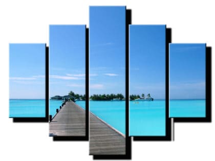 5 dielny obraz ostrov na oceane-Viac dielny obraz-moderne obrazy na stenu