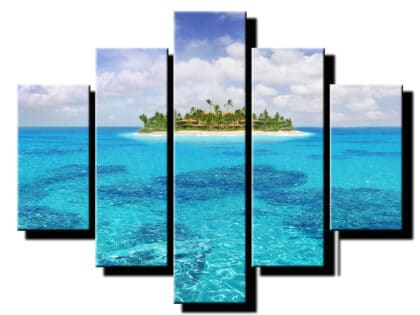5 dielny obraz ostrov na oceane-viac dielny obraz-moderne obrazy na stenu