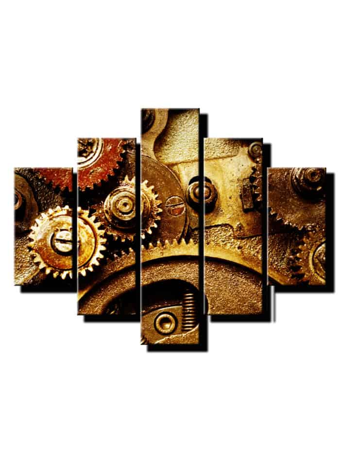 5 dielny obraz ozubene kolieska-Viac dielny obraz-moderne obrazy na stenu