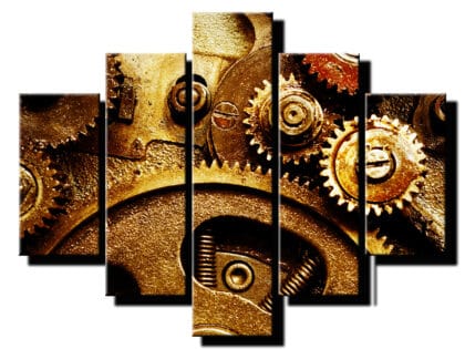 5 dielny obraz ozubene kolieska-Viac dielny obraz-moderne obrazy na stenu