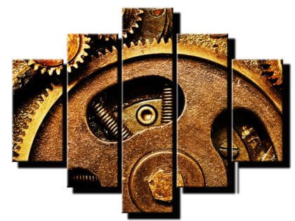5 dielny obraz ozubene koliesko-Viac dielny obraz-moderne obrazy na stenu