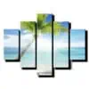 5 dielny obraz palma na plazi-Viac dielny obraz-moderne obrazy na stenu