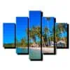 5 dielny obraz palmy na plazi-Viac dielny obraz-moderne obrazy na stenu