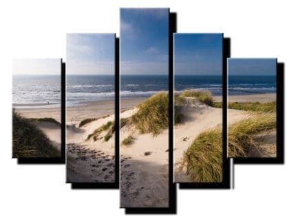 5 dielny obraz piesočná pláž 2-Viac dielny obraz-moderne obrazy na stenu