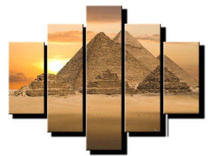 5 dielny obraz piramida na pusti-Viac dielny obraz-Moderne obrazy na stenu-Obraz na stenu