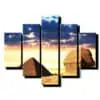 5 dielny obraz piramida so sfingou a oblohou-Viac dielny obraz-Moderne obrazy na stenu-Obraz na stenu