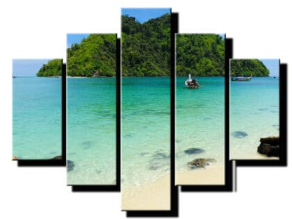 5 dielny obraz plavba okolo ostrova-Viac dielny obraz-moderne obrazy na stenu