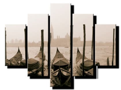 5 dielny obraz pobrežie v hmle-Viac dielny obraz-moderne obrazy na stenu