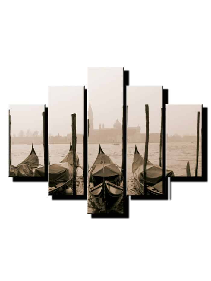 5 dielny obraz pobrežie v hmle-Viac dielny obraz-moderne obrazy na stenu