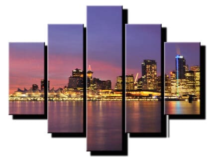 5 dielny obraz podvecerne mesto-Viac dielny obraz-moderne obrazy na stenu