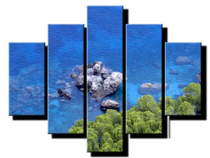 5 dielny obraz pohľad na morské skaly-Viac dielny obraz-moderne obrazy na stenu