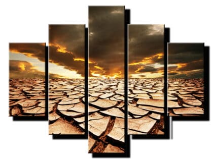 5 dielny obraz popraskana zem detail-Viac dielny obraz-moderne obrazy na stenu