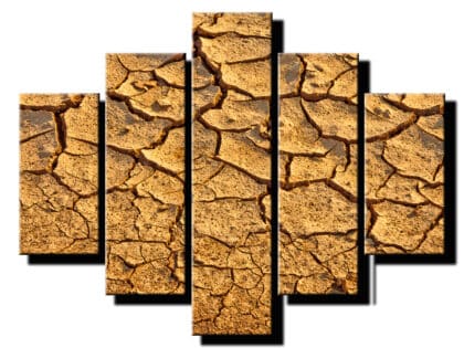 5 dielny obraz popraskana zem detail-Viac dielny obraz-moderne obrazy na stenu
