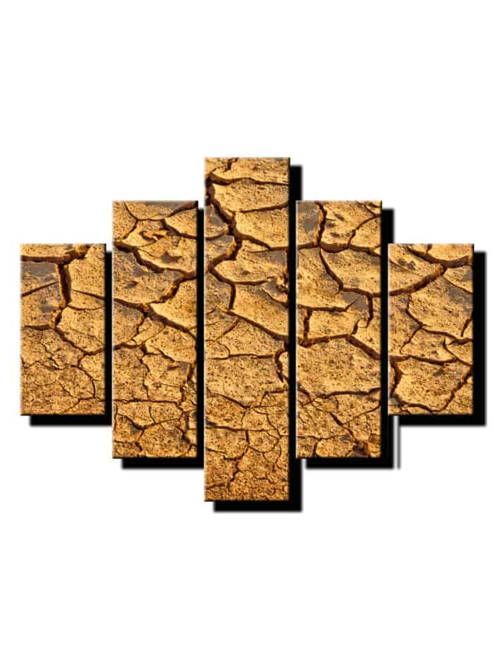 5 dielny obraz popraskana zem detail-Viac dielny obraz-moderne obrazy na stenu