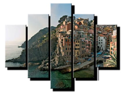 5 dielny obraz prímorské mesto-Viac dielny obraz-moderne obrazy na stenu