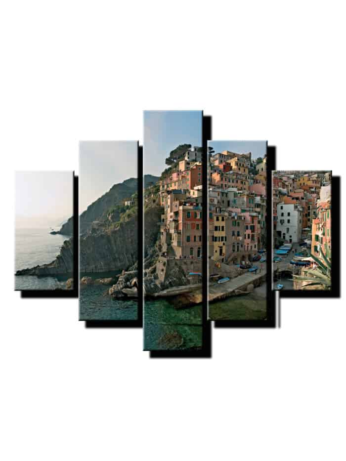 5 dielny obraz prímorské mesto-Viac dielny obraz-moderne obrazy na stenu