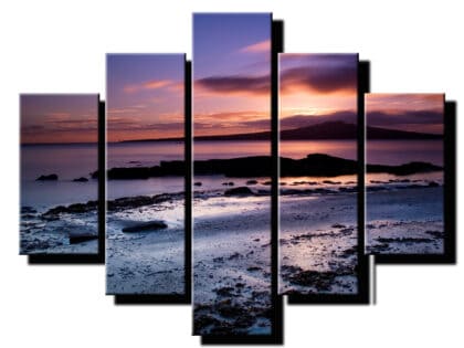 5 dielny obraz ranné morské vlny-Viac dielny obraz-moderne obrazy na stenu