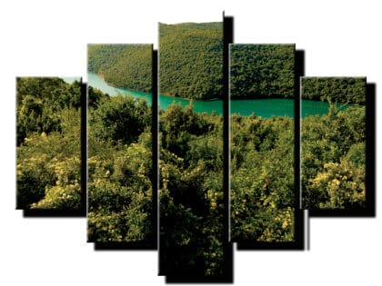 5 dielny obraz rieka v prirode-Viac dielny obraz-Moderne obrazy na stenu-Obraz na stenu