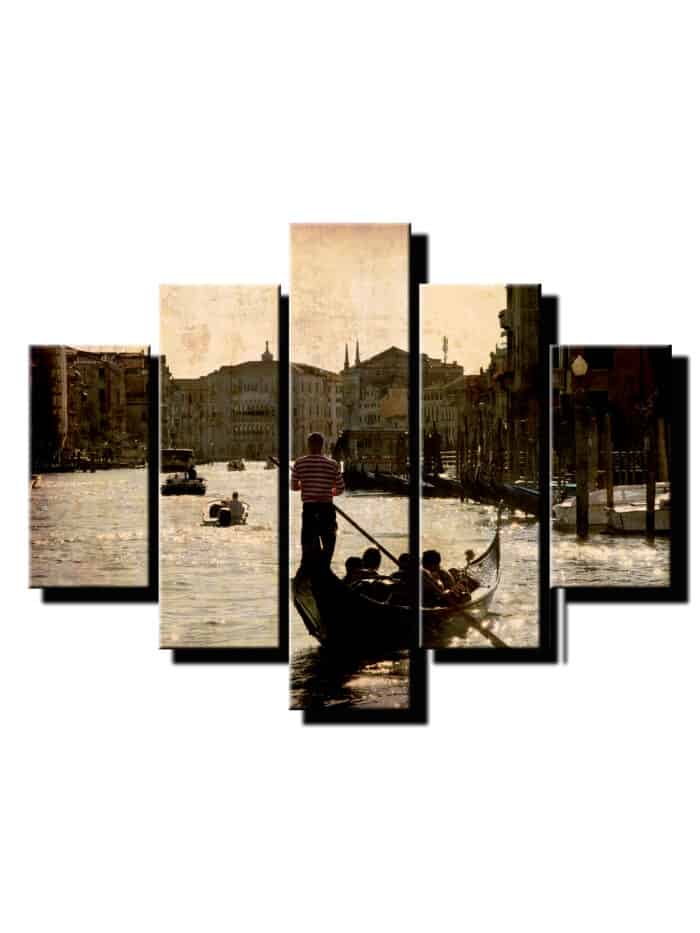 5 dielny obraz romantická plavba po benátkách-Viac dielny obraz-moderne obrazy na stenu