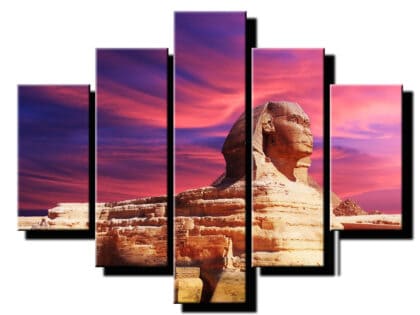 5 dielny obraz sfinga v egypte-Viac dielny obraz-Moderne obrazy na stenu-Obraz na stenu