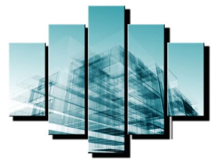 5 dielny obraz sklenena budova-Viac dielny obraz-Moderne obrazy na stenu-Obraz na stenu