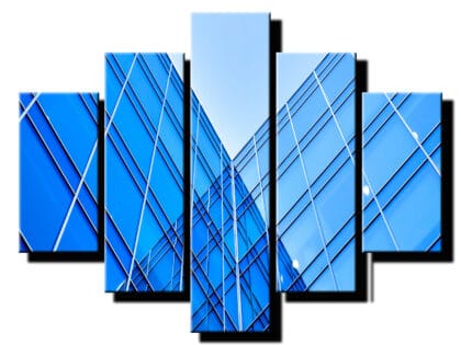 5 dielny obraz sklenena budova detail-Viac dielny obraz-Moderne obrazy na stenu-Obraz na stenu