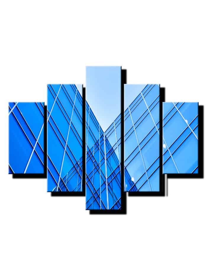 5 dielny obraz sklenena budova detail-Viac dielny obraz-Moderne obrazy na stenu-Obraz na stenu
