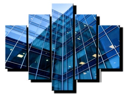 5 dielny obraz sklenena budova detial-Viac dielny obraz-Moderne obrazy na stenu-Obraz na stenu