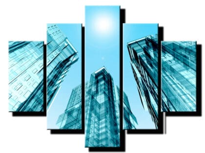 5 dielny obraz sklenene budovy s podhladom-Viac dielny obraz-Moderne obrazy na stenu-Obraz na stenu