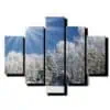 5 dielny obraz slnecne luce v zime-Viac dielny obraz-moderne obrazy na stenu