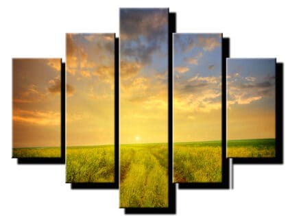 5 dielny obraz slnko v prirode 2-Viac dielny obraz-moderne obrazy na stenu