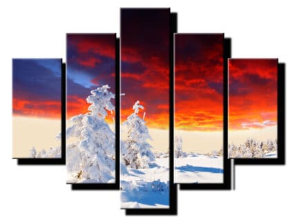 5 dielny obraz snehova krasa-Viac dielny obraz-moderne obrazy na stenu