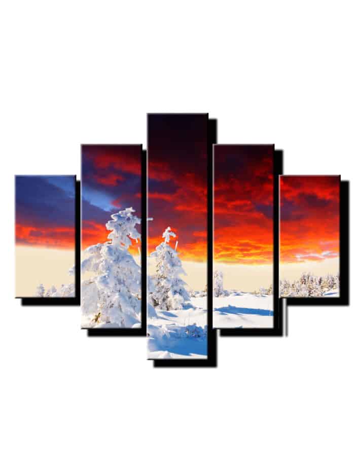 5 dielny obraz snehova krasa-Viac dielny obraz-moderne obrazy na stenu