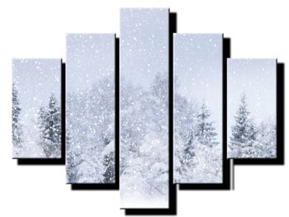 5 dielny obraz snehove vlocky-Viac dielny obraz-moderne obrazy na stenu