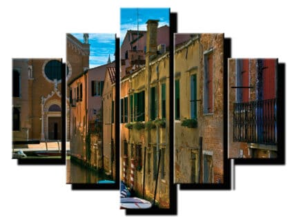5 dielny obraz stará budova benátok-Viac dielny obraz-moderne obrazy na stenu