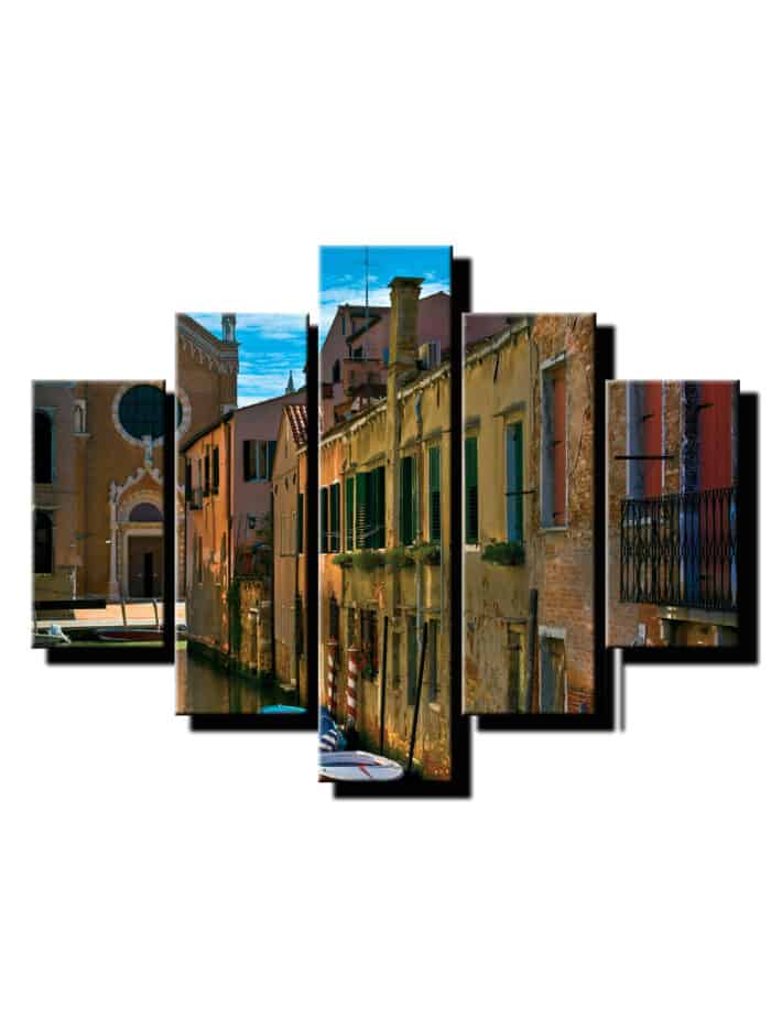 5 dielny obraz stará budova benátok-Viac dielny obraz-moderne obrazy na stenu