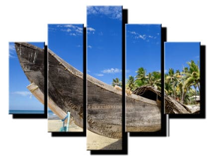 5 dielny obraz stary cln na plazi-Viac dielny obraz-moderne obrazy na stenu