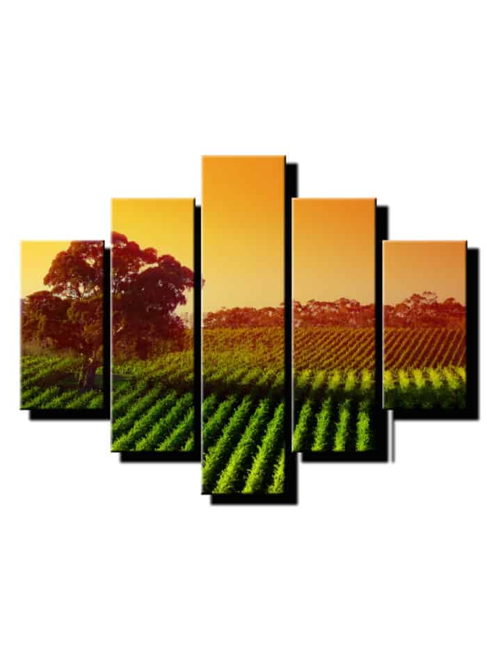 5 dielny obraz strom na poli-Viac dielny obraz-moderne obrazy na stenu